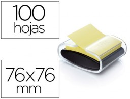 Dispensador de Z-notas adhesivas quita y pon Post-it Z-notes negro + 1 bloc 76x76mm.